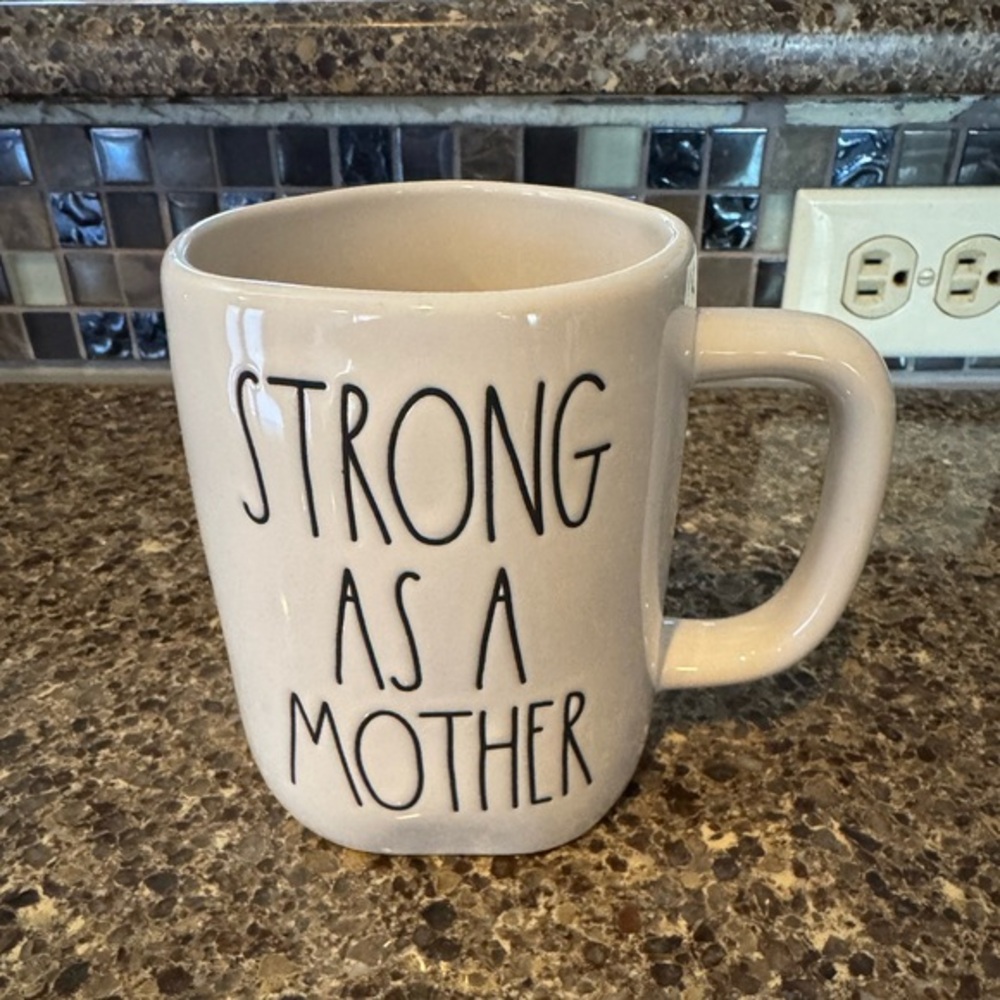 Rae Dunn Strong As A Mother coffee mug